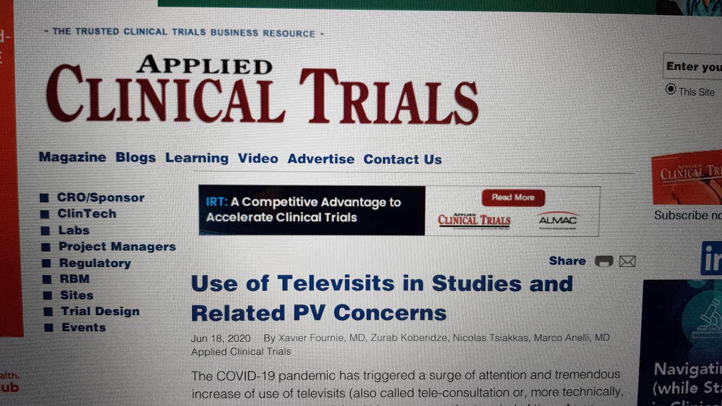 18/06 – Use of Televisits in Studies and Related PV Concerns